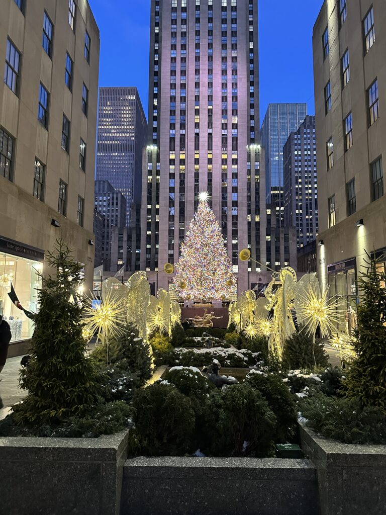 Rockefeller Plaza at Christmas in NYC