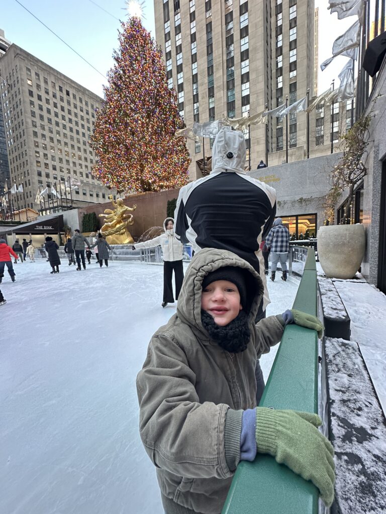 Skating at Rockefeller in New York at Christmas 