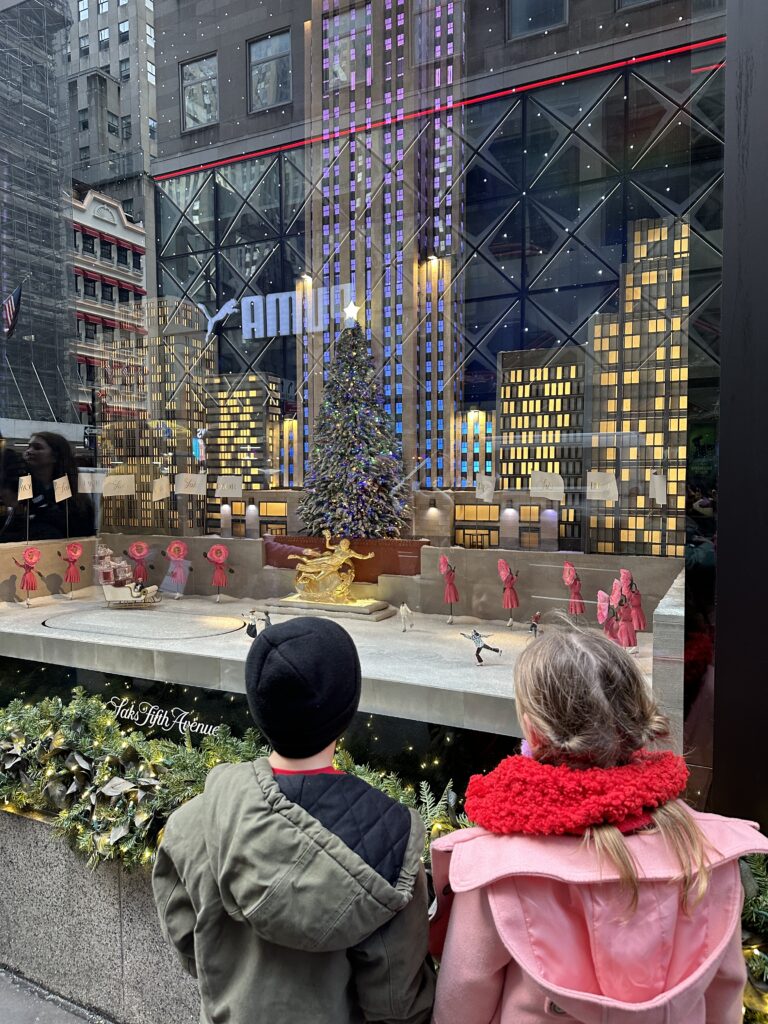 Saks Fifth Avenue Window Display at  Christmas in New York