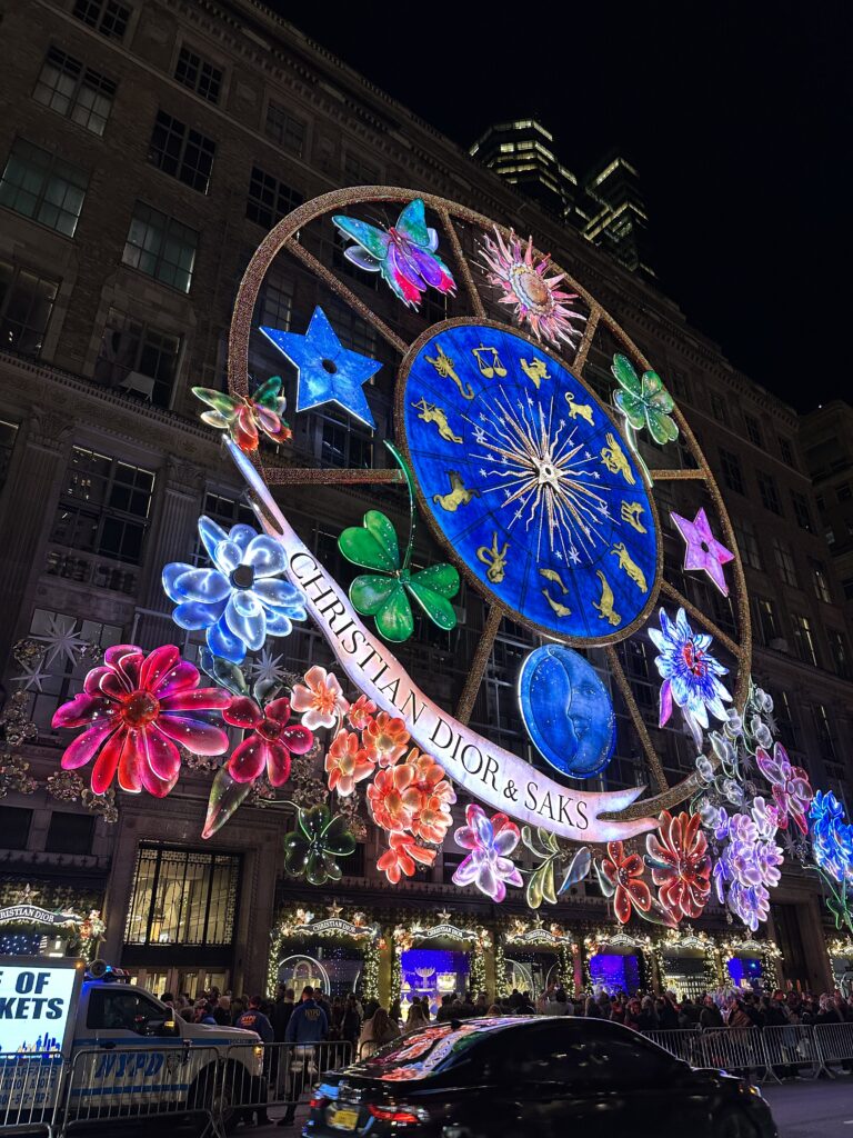 Saks Fifth Avenue lights show at Christmas in NYC