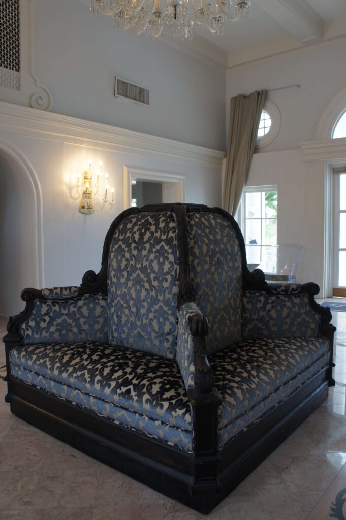 Brocade chair at Sandals Royal Bahamian Resort