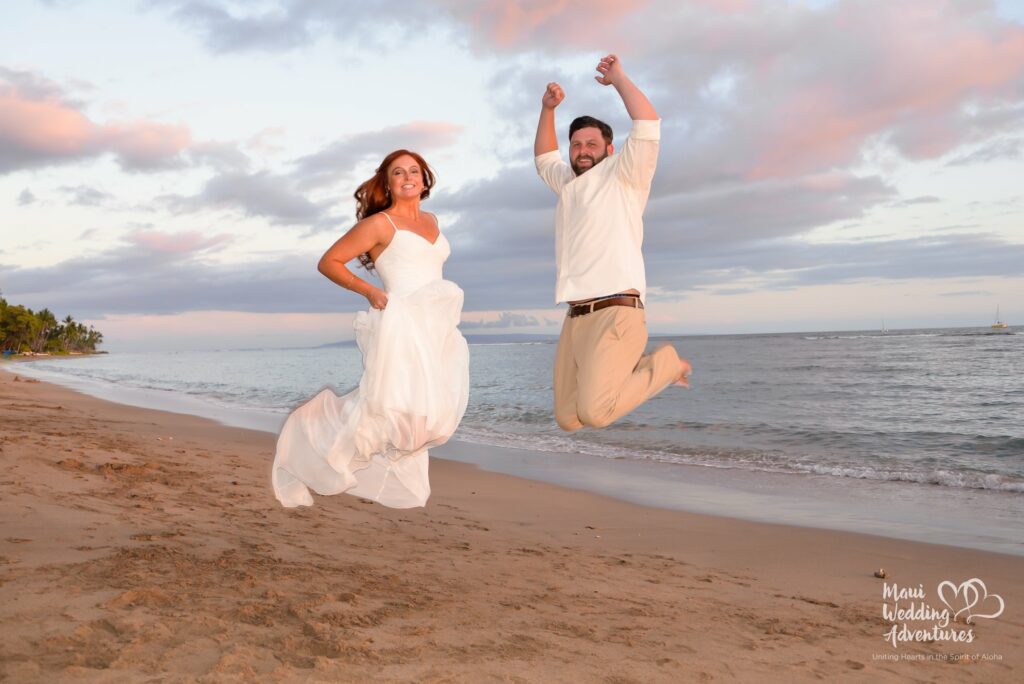Real Destination Wedding Couple in Maui