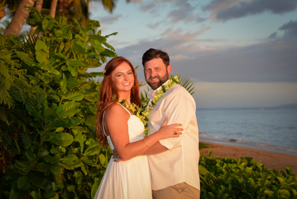 Real Wedding Bride & Groom in Maui