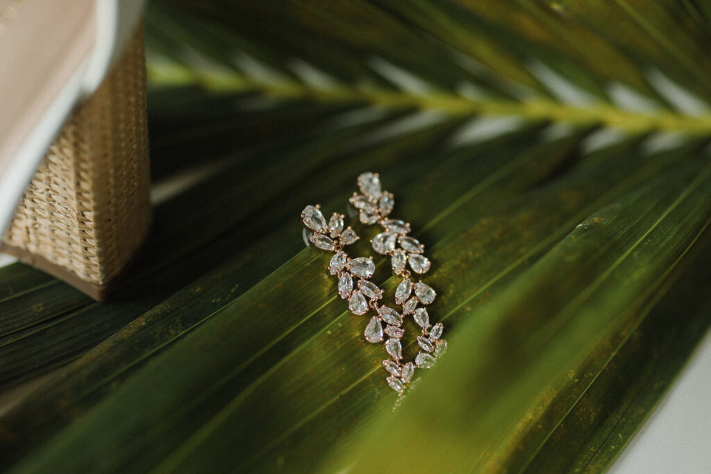 bridal earrings detail photo