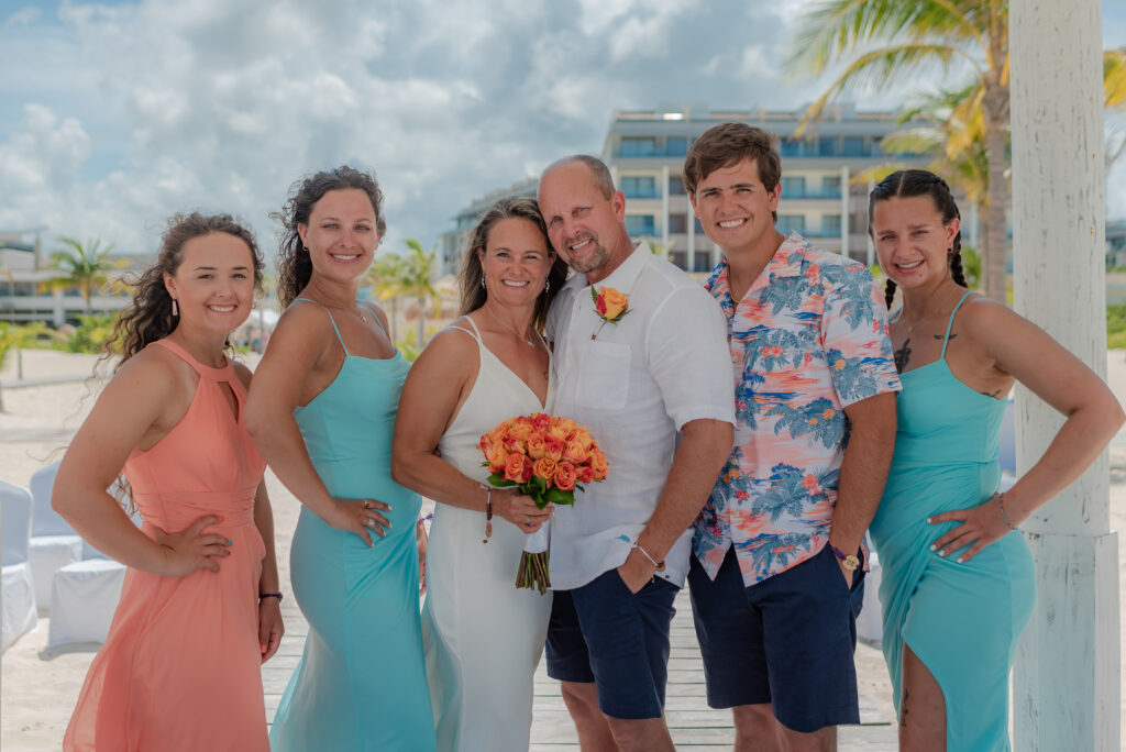 Real Destination Wedding in Costa Mujeres Mexico, wedding couple at Majestic elegance costa mujeres