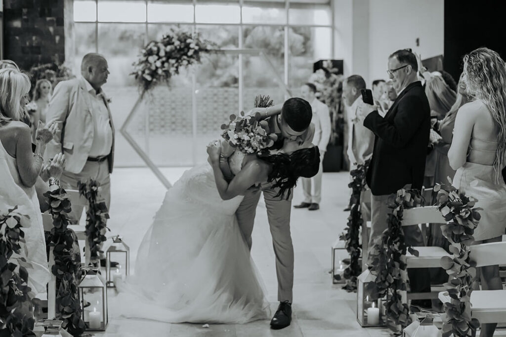 Lauren & Matthew's Destination Wedding at Dreams Vista Cancun | you may kiss the bride