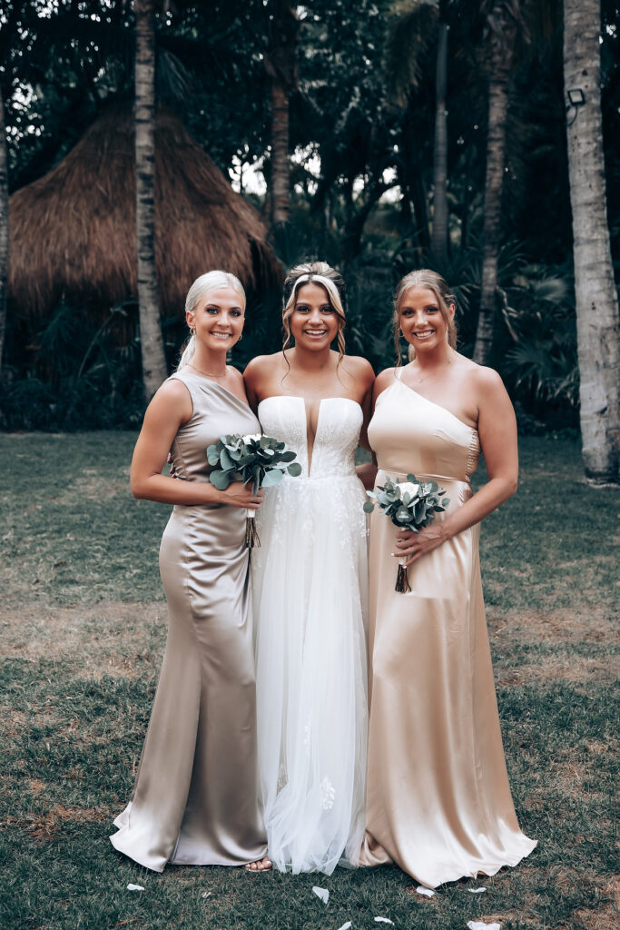 Bride and bridesmaids