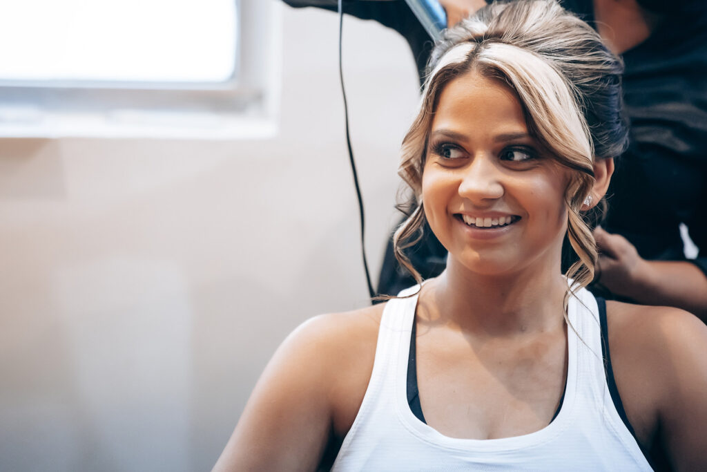 Bride getting ready