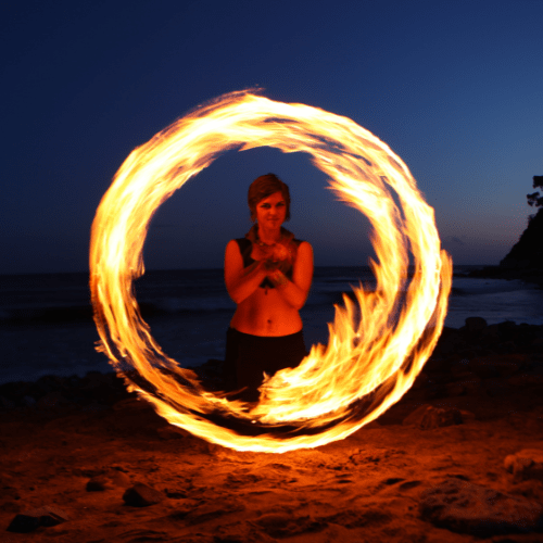 Destination Wedding Reception Idea - Fire Dancer