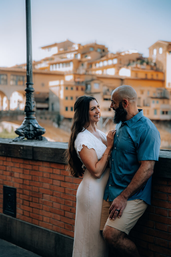 couple on their Italian honeymoon after a year of planning