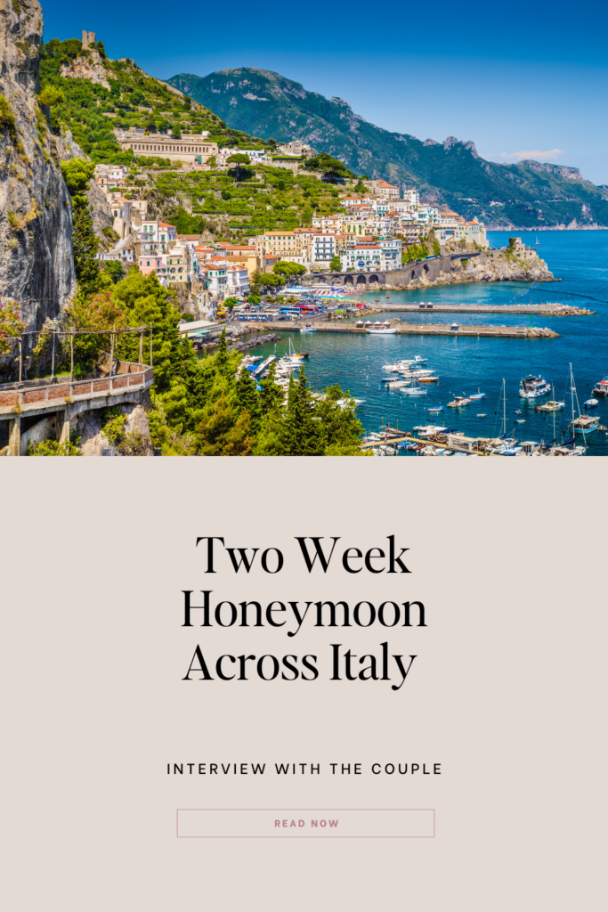 two week honeymoon in Italy Pinterest Graphic