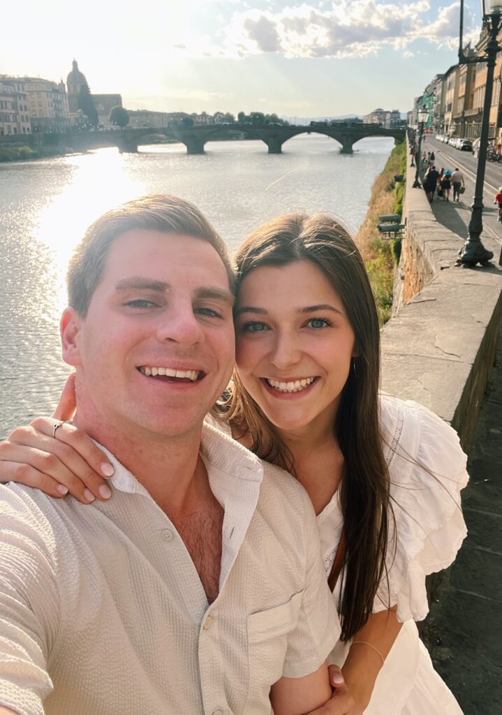 Annie & Brad on their two week honeymoon in Italy