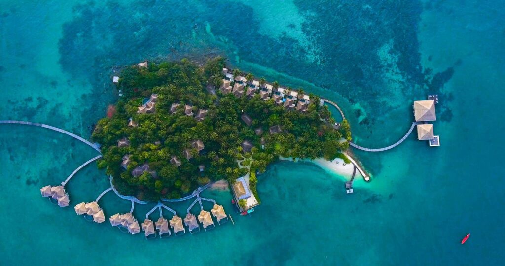 Song Saa Private Island | birds eye view of the island. 