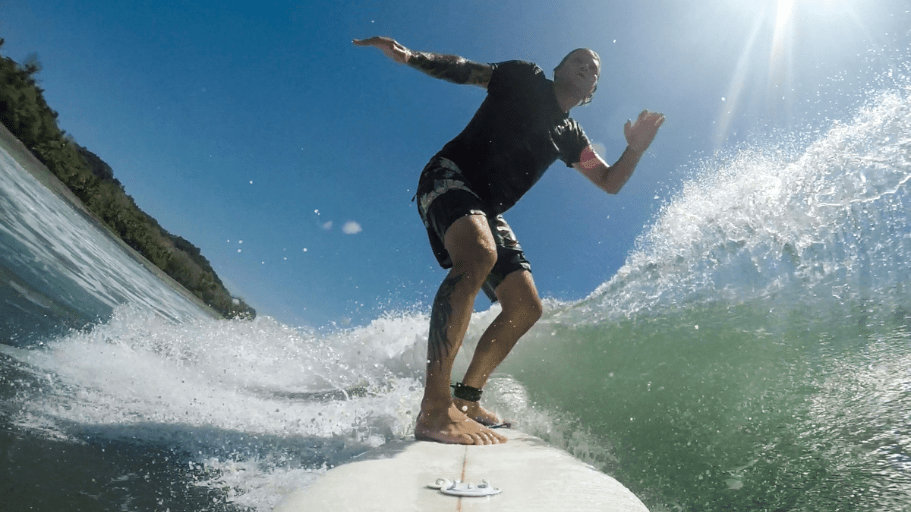 man surfing in Costa Rica