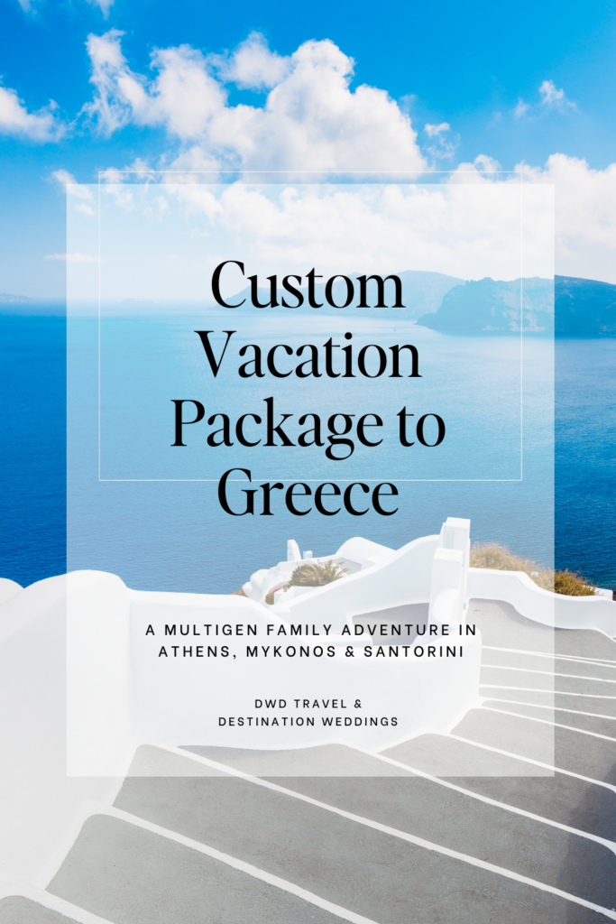 Greece Vacation Package Pinterest Graphic