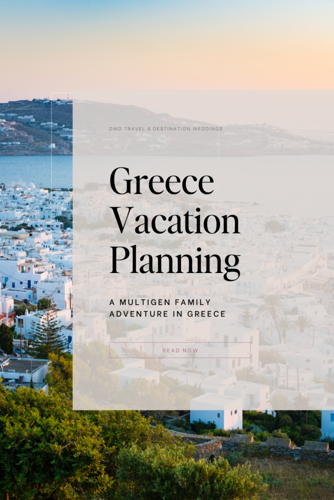 Greece Vacation Package Pinterest Graphic