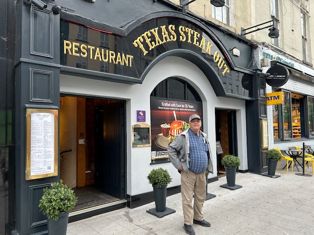 Texans exploring Europe and found a Texas steakhouse on a Unique Ireland and Scotland Vacation Itinerary