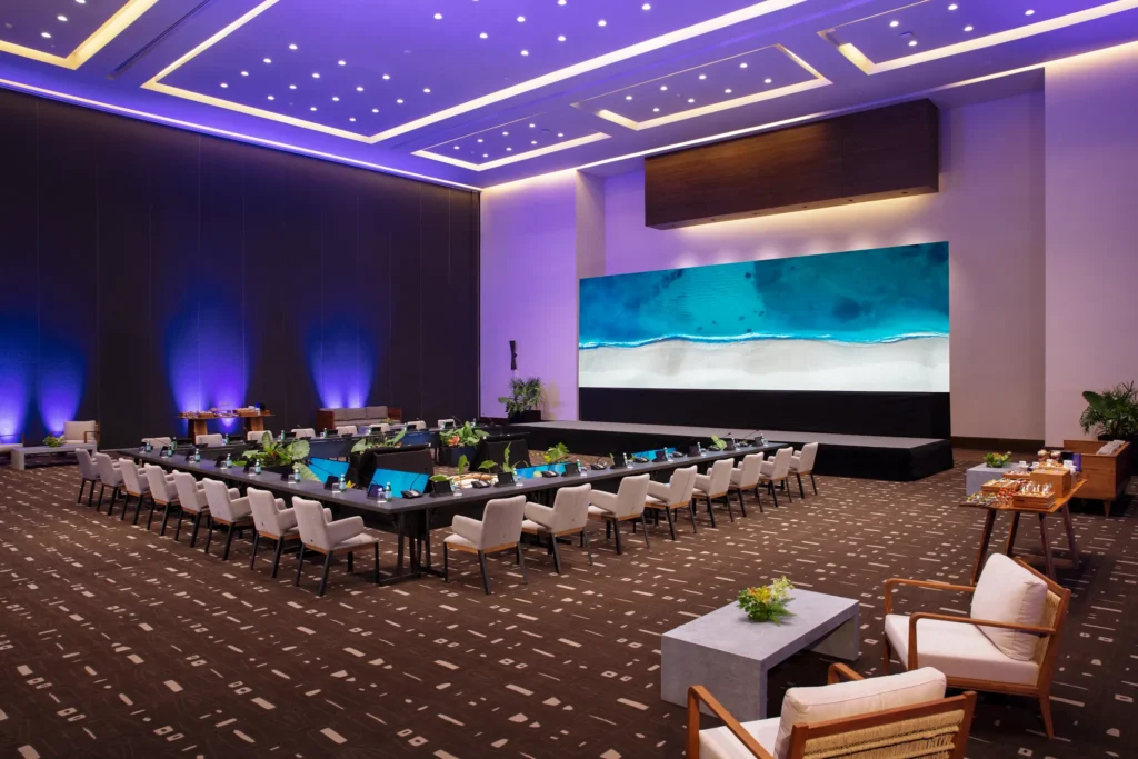 wedding at secrets moxche ballroom