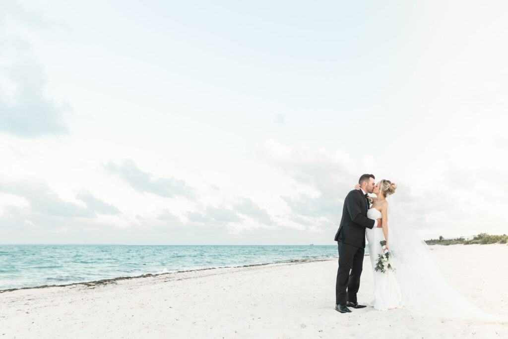 Atelier Playa Mujeres Destination Wedding Bride & Groom on the Beach
