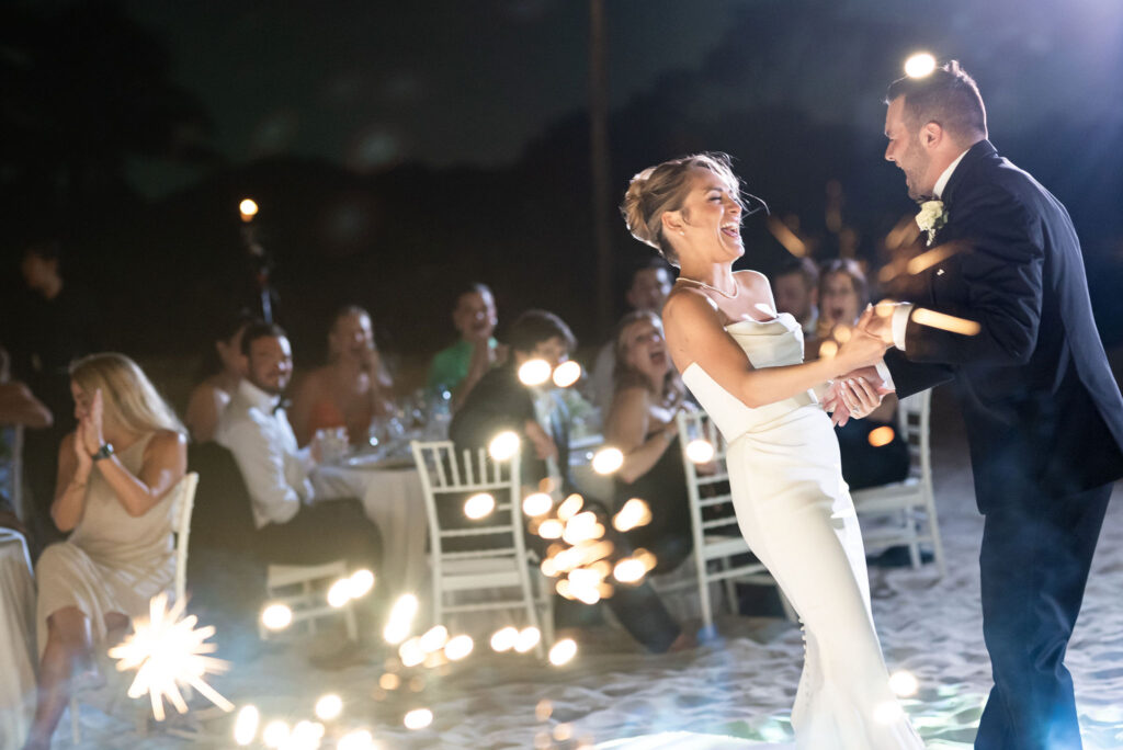 Atelier Playa Mujeres Destination Wedding Beach Reception First Dance