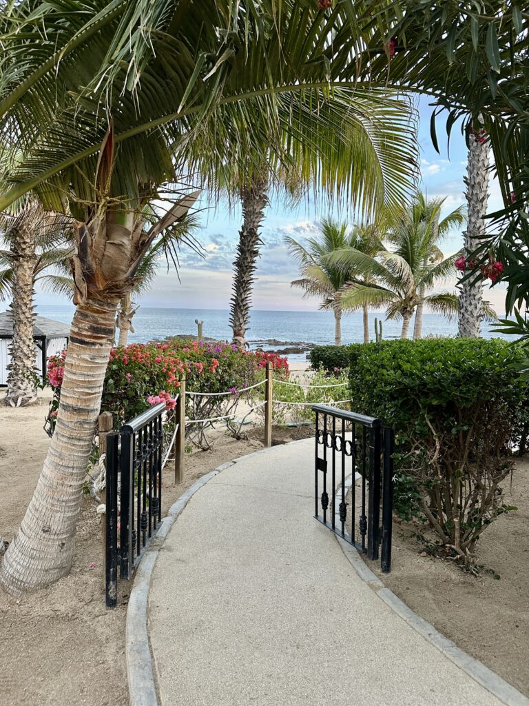 Entrance to the outdoor reception area attached to the Imperial Suite at Grand Fiesta Americana Cabo.