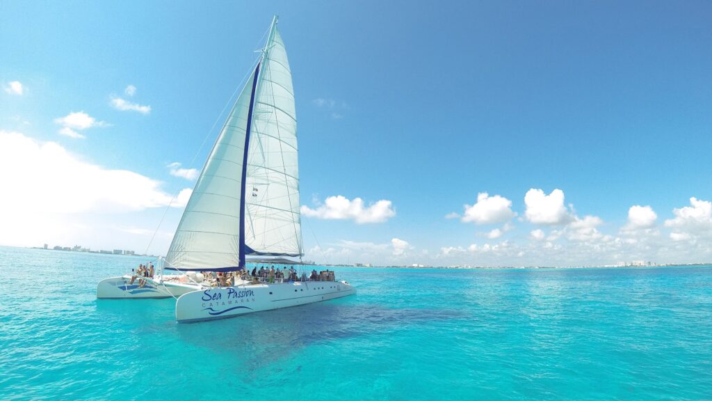 gorgeous catamaran tour- fun things to do in Mexico