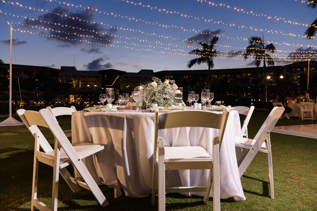 Dreams Playa Mujeres Destination Wedding Central Garden Reception
