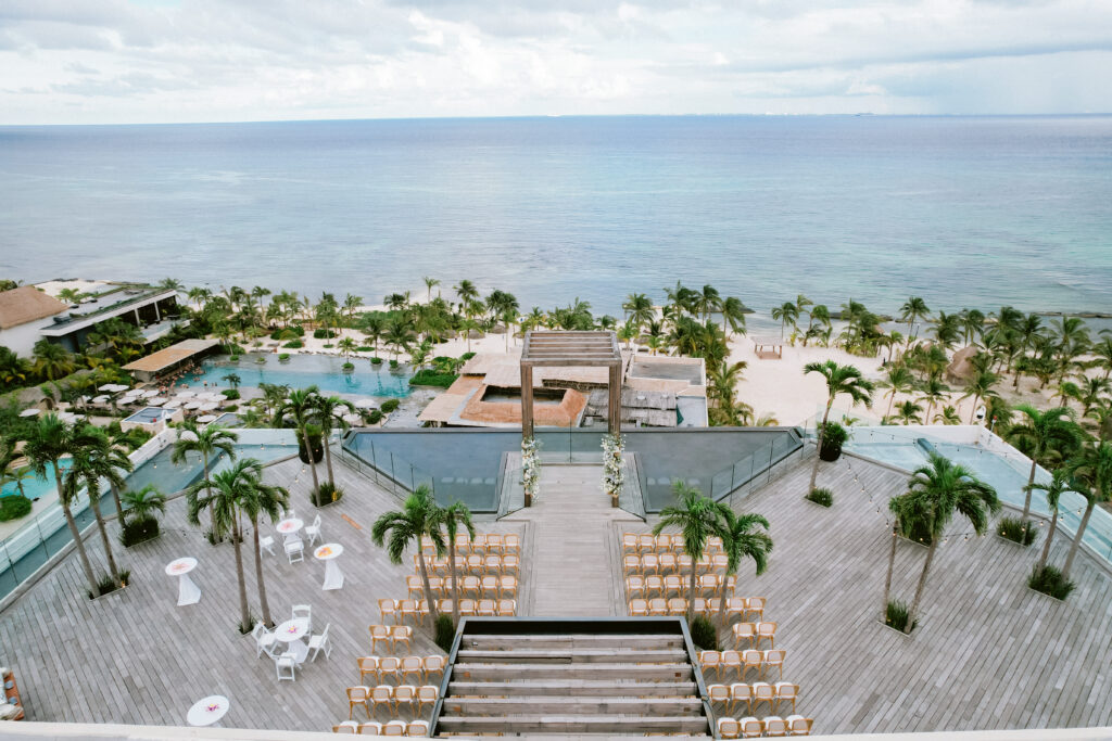 Secrets Moxche Destination Wedding Sky Events Gazebo Aerial View