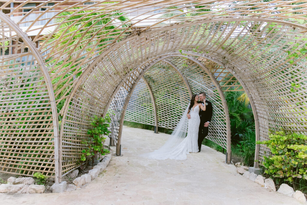 Secrets Moxche in Riviera Maya Destination Wedding Newlywed Couple