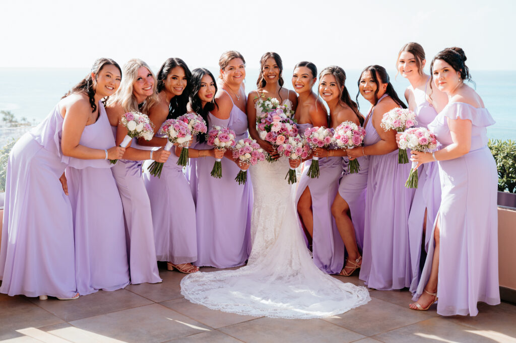 bride and her bridal party