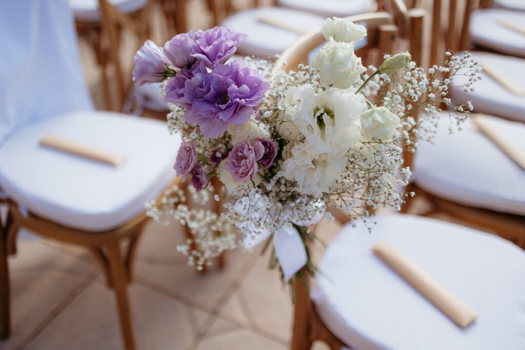 destination wedding ceremony flowers