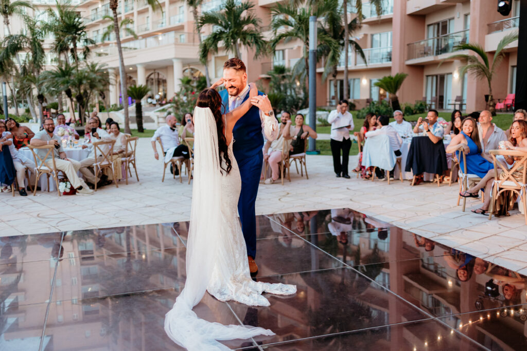 destination wedding couple's first dance