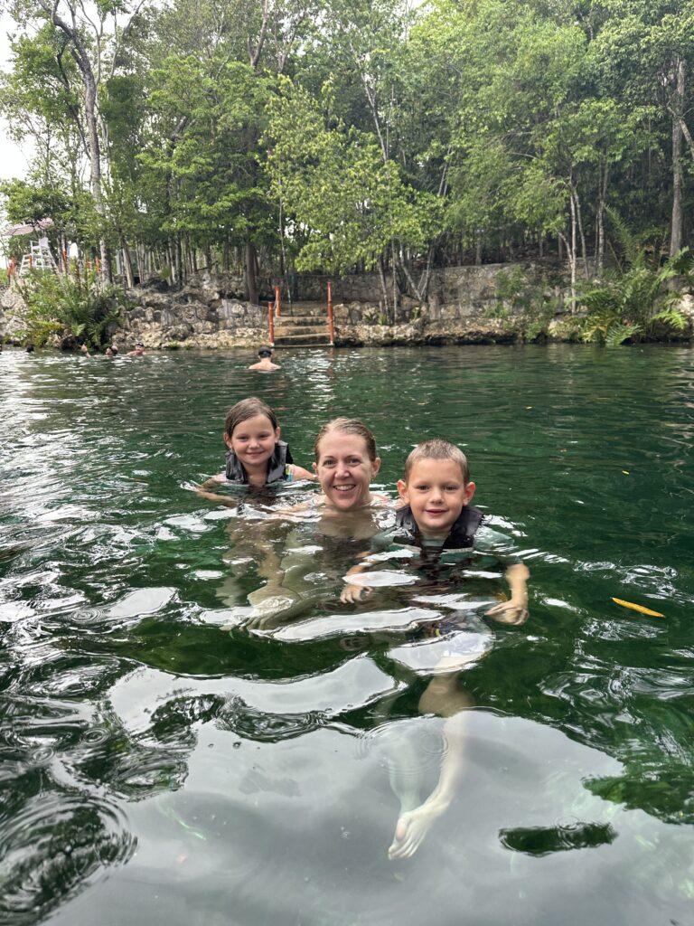 Mexico Family Vacation at a Cenote in Riviera Maya