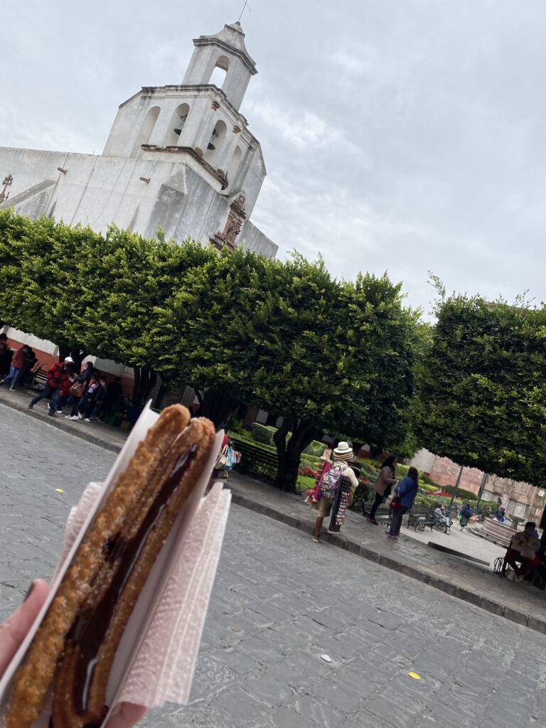 Churros from a food tour on a girls trip in San Miguel de Allende