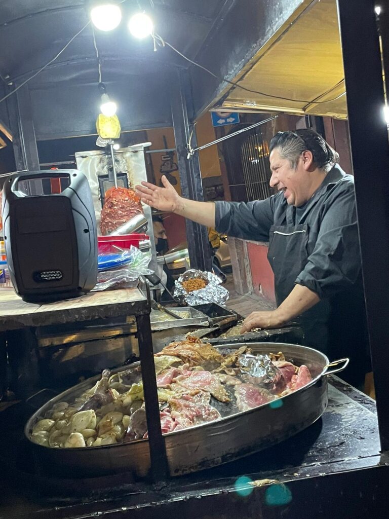 taco stand in San Miguel de Allende