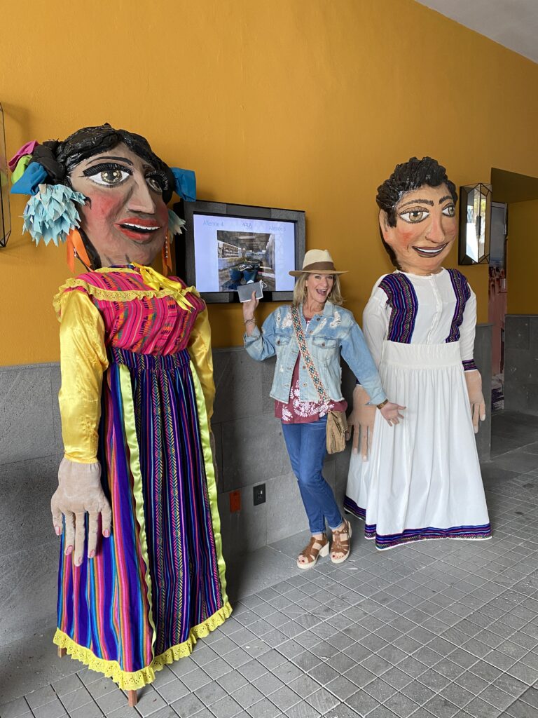 mojigangas on a San Miguel girls trip