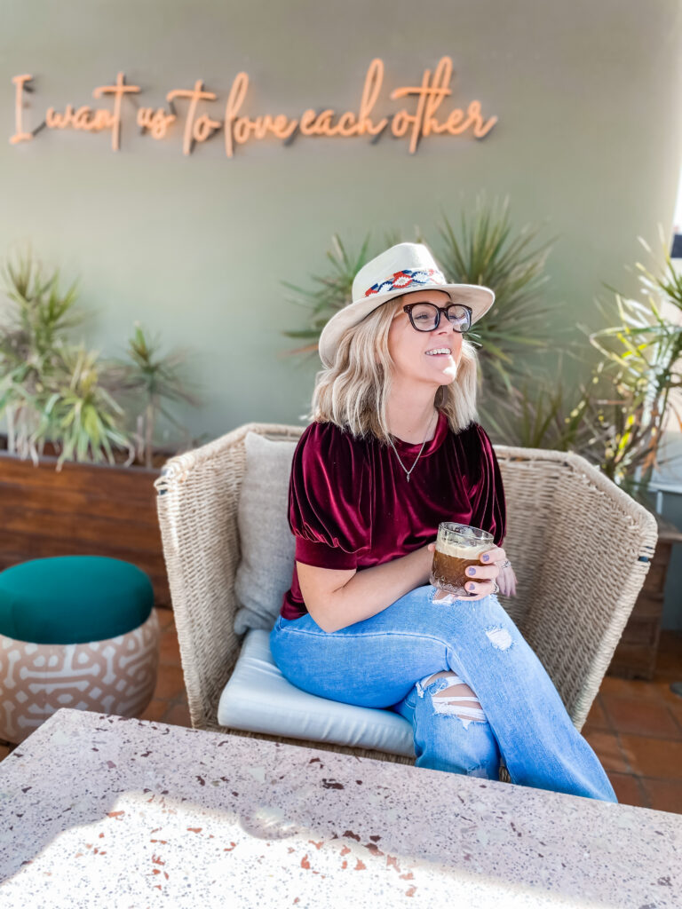 Woman on a rooftop on a San Miguel girls trip