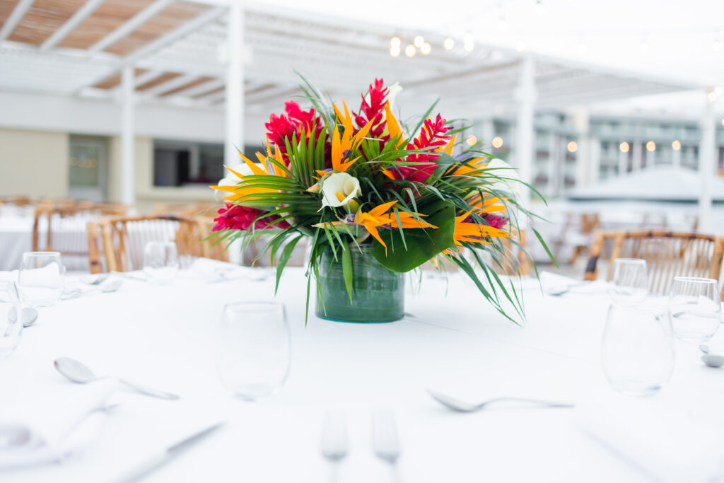 Mexico Destination Wedding Reception Centerpieces