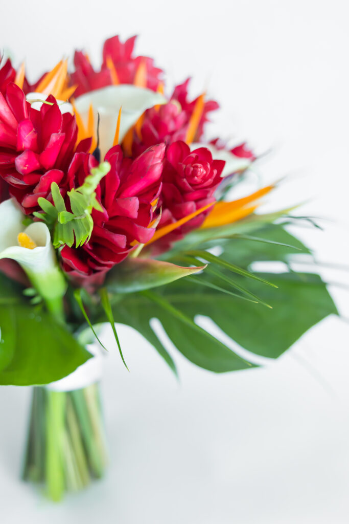 Mexico Destination Wedding Tropical Bridal Bouquet