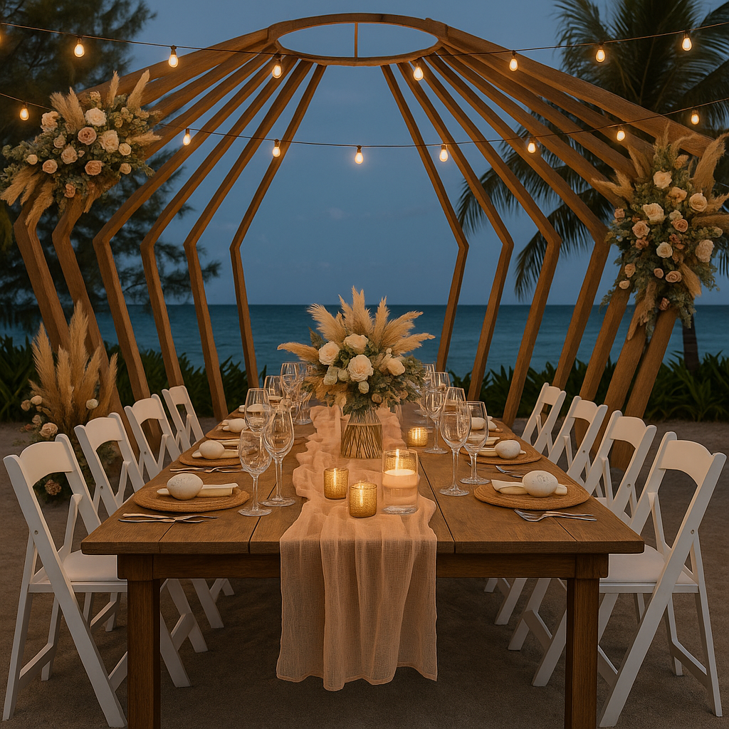 small Mexico destination wedding reception mock up